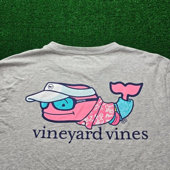Vineyard Vines Shirt Mens Large Gray Long Sleeve Vacation Sunglasses Pocket Tee - Picture 2 of 9